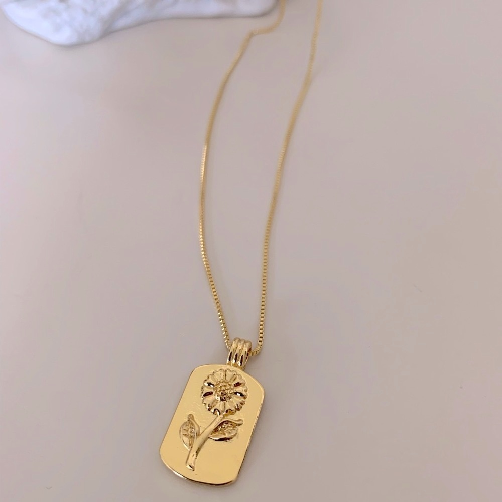 Sunflower Necklace | 14k Gold Filled - Picture 1 of 6